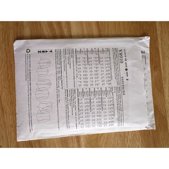 Vogue #V8910 Women's  Semi-Fitted Lined Jackets Sewing Pattern - Size 14-22 - Picture 5 of 6